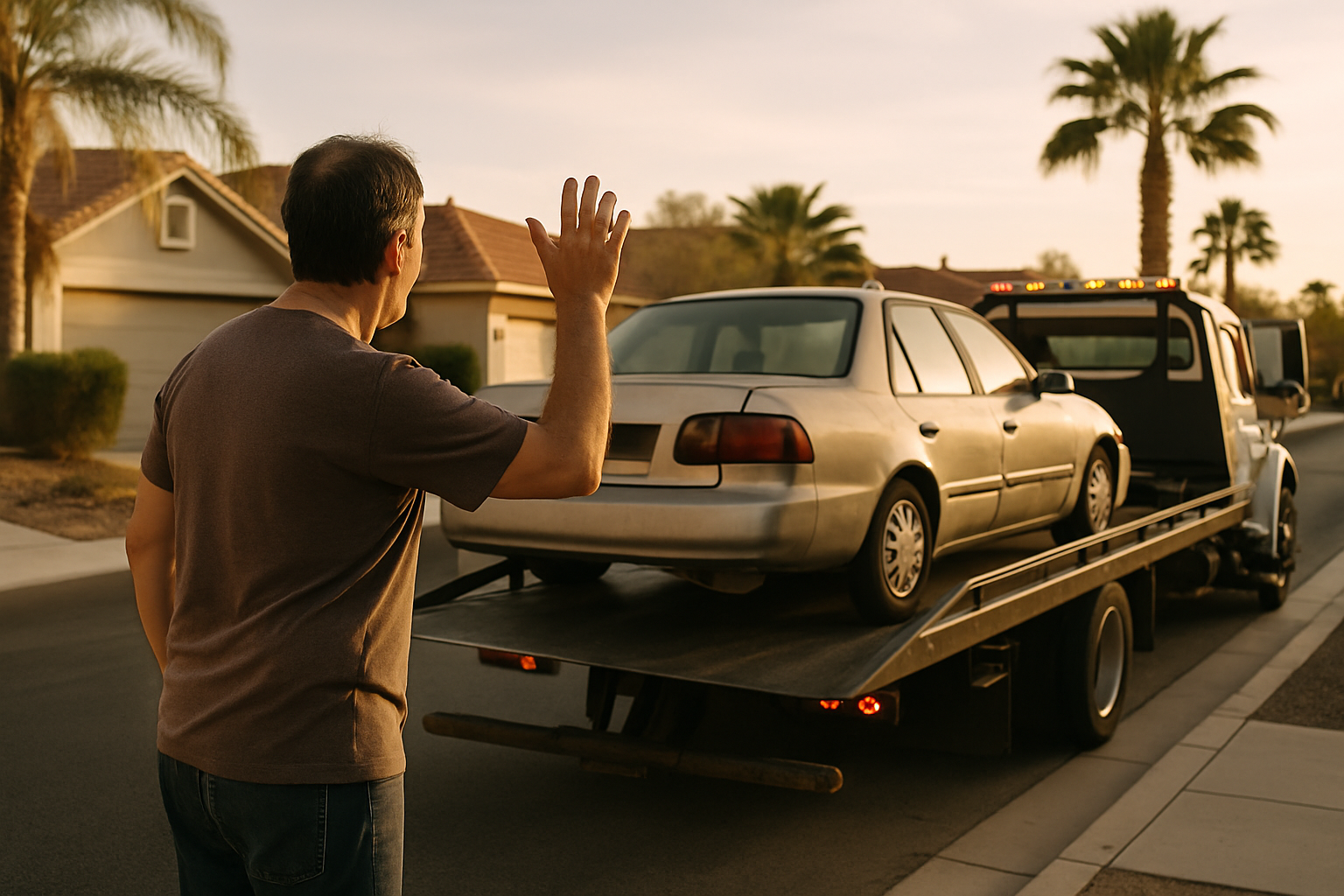 Vehicle donation moment in Las Vegas